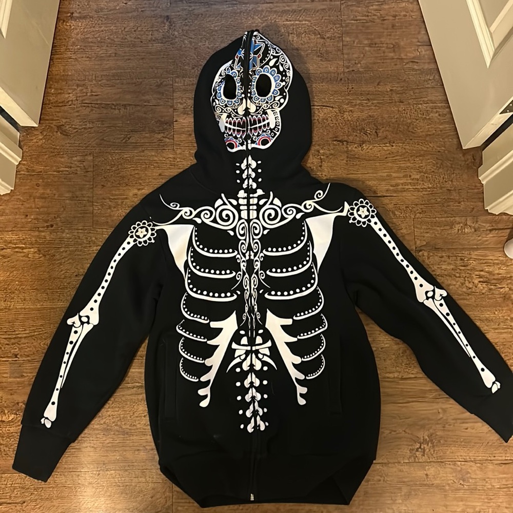 Calhoun Sportswear Full Zip Sugar Skull Hoodie